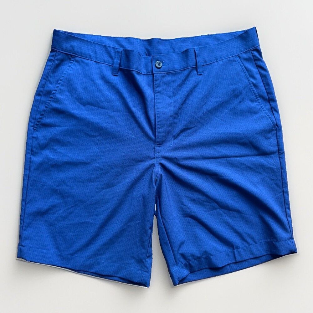 Jack Nicklaus Golf Shorts Men's Size 36 Blue Performance Flat Front Stretch